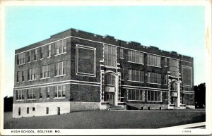 Bolivar Missouri High School Postcard