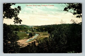 Toronto ON-Ontario Canada, The Don River, Vintage Postcard