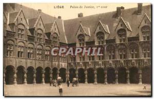 Old Postcard Liege first court Courthouse