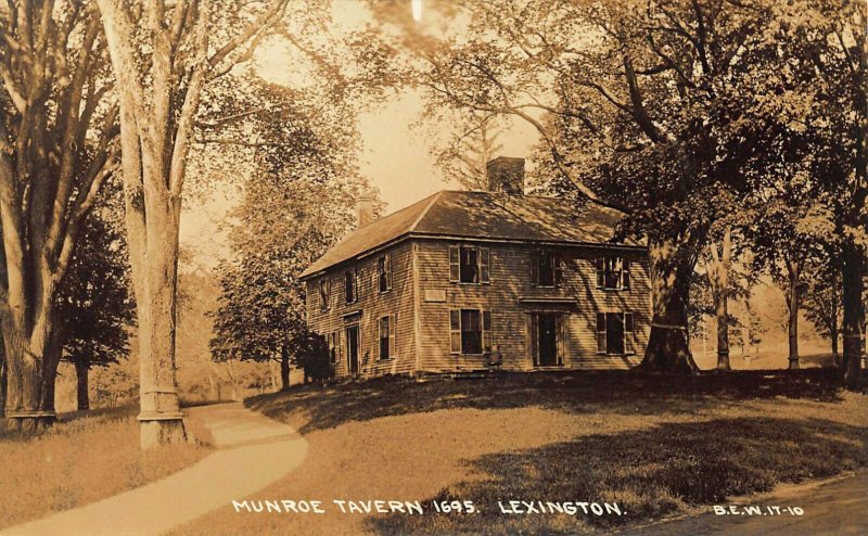 Lexington MA Munroe Tavern 1695 Real Photo Postcard