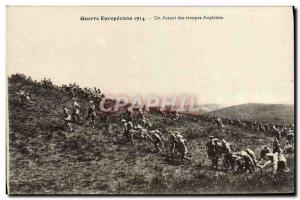 Old Postcard Europeenne War 1914 A British Troops Assault