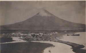 RPPC VOLCANO PHILIPPINES ISLANDS REAL PHOTO POSTCARD (c. 1910)