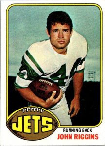 1976 Topps Football Card John Riggins New York Jets sk4391