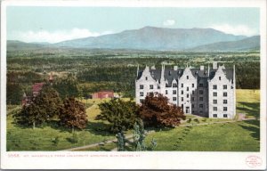 Postcard VT Burlington - Mt. Mansfield from University Grounds