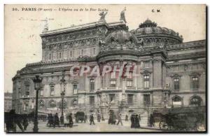 Paris Old Postcard L & # 39opera Garnier view of Rue Scribe