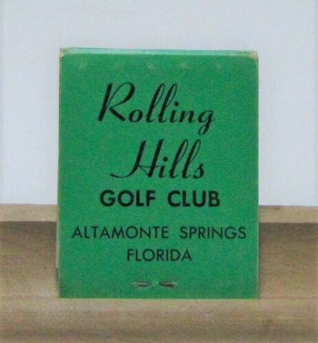 RHGC Rolling Hills Golf Club Altamonte Springs Florida Vintage Matchbook Cover 