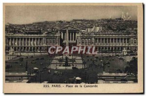 Old Postcard Paris Concorde Square