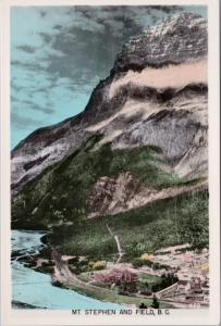 Mt. Stephen & Field BC British Columbia Gowen Sutton Vintage RPPC Postcard D39