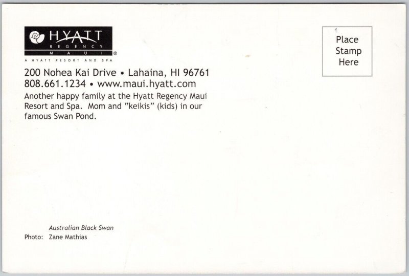 Black Swan Hyatt Regency Maui Resort and Spa Lahaina HI Continental Postcard C10