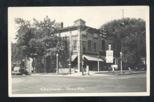 RPPC ITHACA MICHIGAN HOTEL SEAVER DOWNTOWN OLD CARS REAL PHOTO POSTCARD