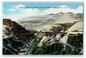 c1940s North America's Largest Open Cut Copper Mine Bingham Utah UT Postcard