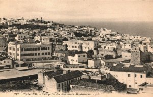 Morocco Tanger Vue Prise des Nouveaux Boulevards Vintage Postard 03.66