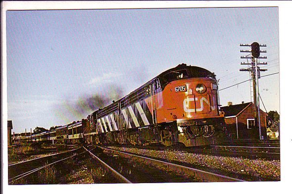 Canadian National Railway Train at Brockville, Ontario,