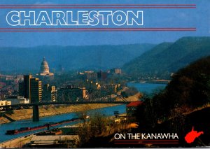 West Virginia Charleston On The Kanawha River Aerial View