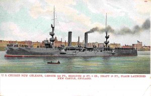 USS New Orleans Cruiser US Navy Ship 1905c postcard