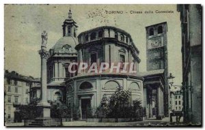 Old Postcard Torino Chiesa della Consolata