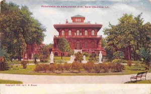 Esplanade Avenue Residence New Orleans Louisiana 1910c postcard