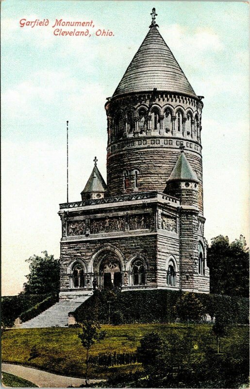 Garfield Monument Statue Clevland Ohio OH Antique Germany Postcard UNP Unused 