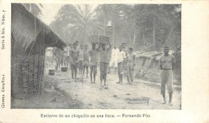 Fernando Poo Spanish Guinea burial of a child funeral native village procession