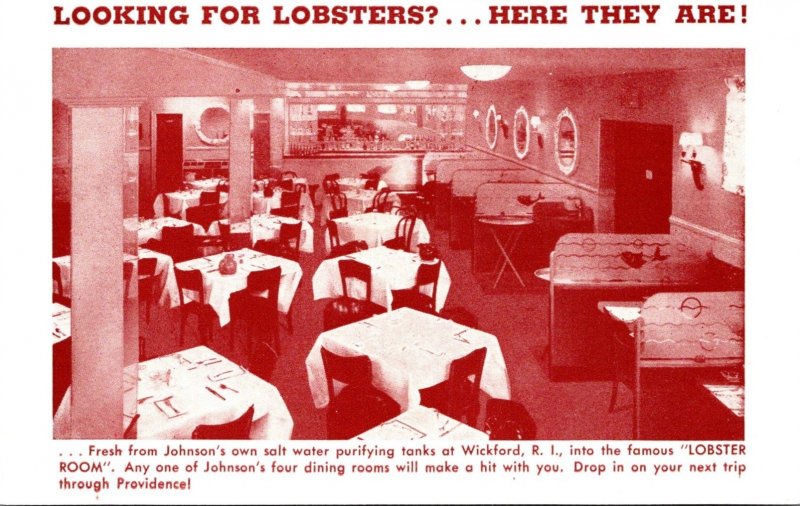 Rhode Island Providence Johnson's Hummocks Sea Food Grill Lobster Room
