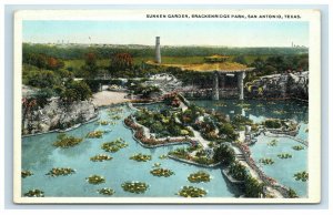 Lot of 3 Brackenridge Park Sunken Gardens Postcard San Antonio TX