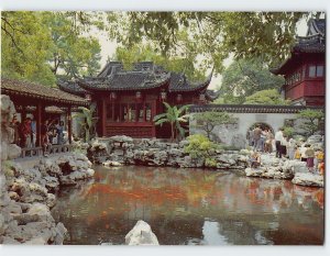 Postcard Enjoyable Golden Fishes, Yu Garden, Shanghai, China