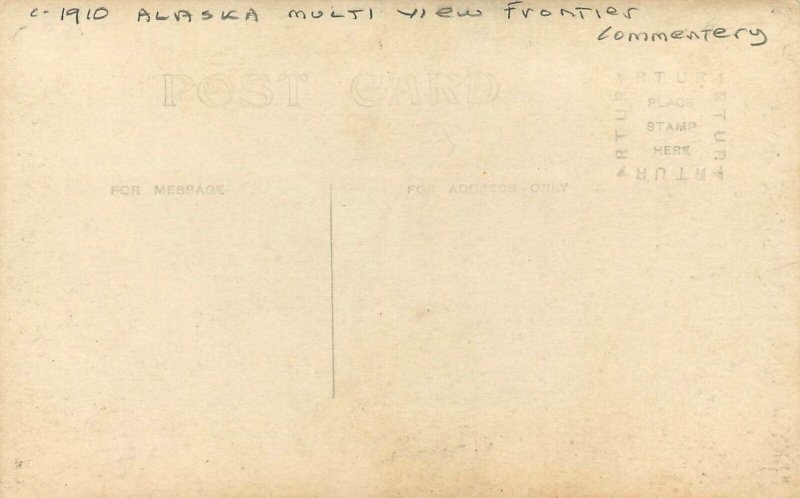 Postcard RPPC C-1910 Alaska Multi View Frontier Commentary 23-8615