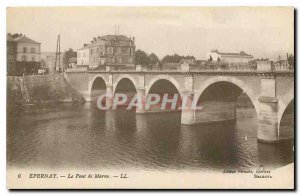 Old Postcard Epernay Marne Bridge