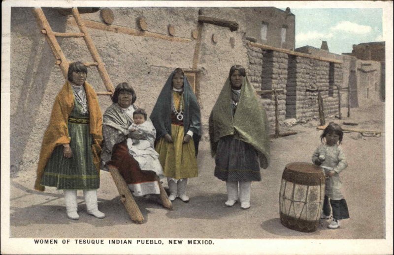 Native Indian Women Tesuque NM New Mexico c1920 Postcard