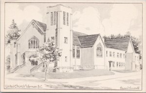 Edward Goodall United Church Vernon BC British Columbia Unused Postcard H36