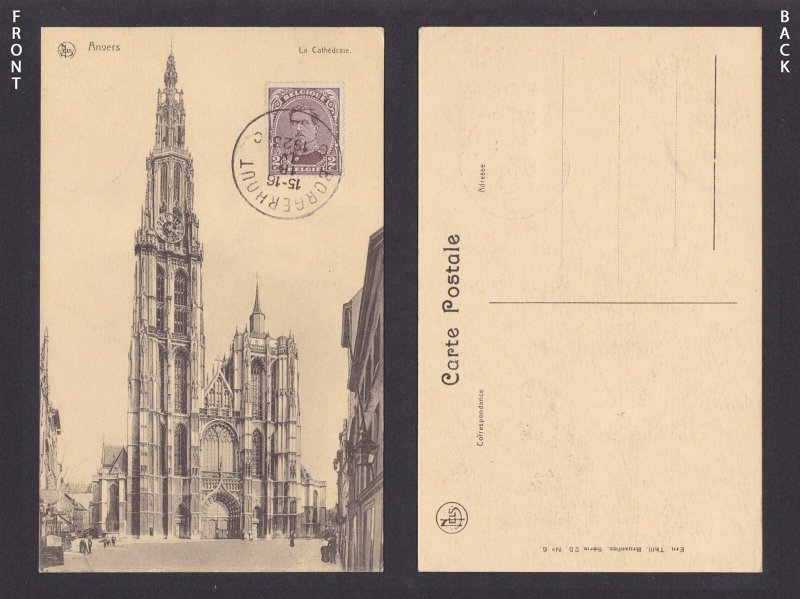 BELGIUM, Postcard, Antwerp City, La Cathédrale