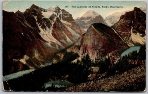 Banff Canada 1910s Postcard Lake In The Clouds Canadian Rocky Mountains