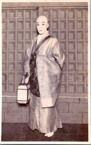 Japan Costume Men With Umbrella Gay Interest Vintage RPPC 09.71