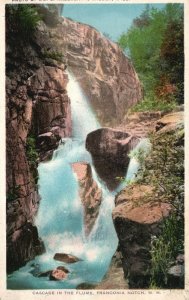 Vintage Postcard Cascade In The Flume Franconia Notch New Hampshire Colesworthy