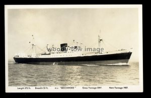 ca0419 - Johnston Warren Cargo Ship - Beechmore - postcard