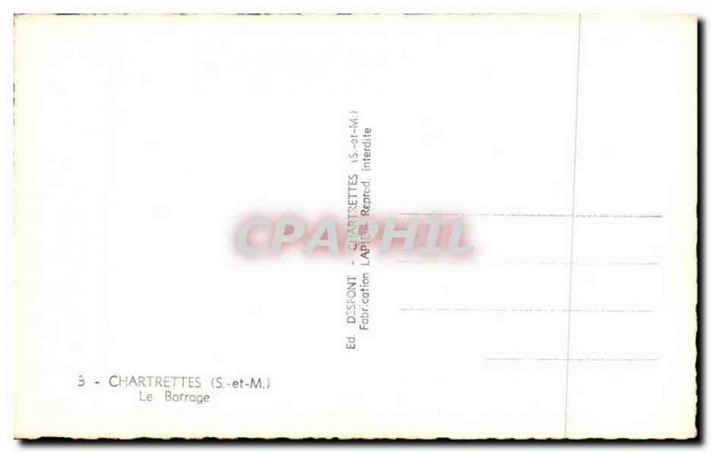 Postcard Modern Chartrettes Dam