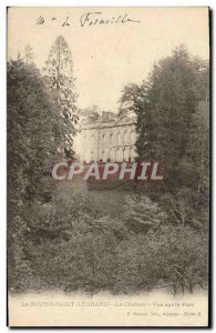 Old Postcard Le Bourg-Saint-Léonard Le Chateau Park View