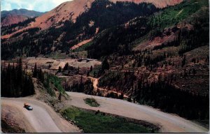 Vtg Colorado CO Million Dollar Highway US 550 Red Mountain Pass 1950s Postcard