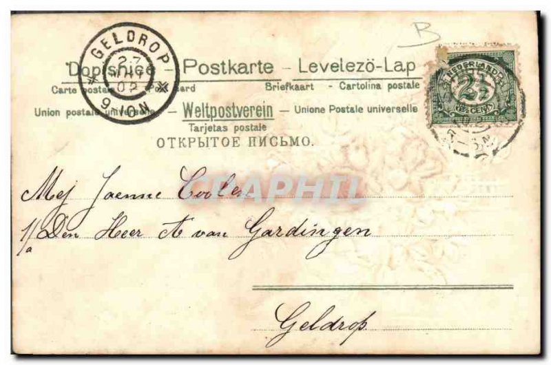 Old Postcard Fantasy Flowers