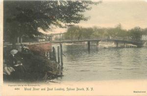 Boat Landing C-1905 Wood River Sylvan Beach New York Rotograph postcard 7772