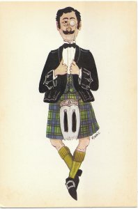 Scottish Humor Major Macaw-Fittleworth of Scotland at a Ball Charles Gore