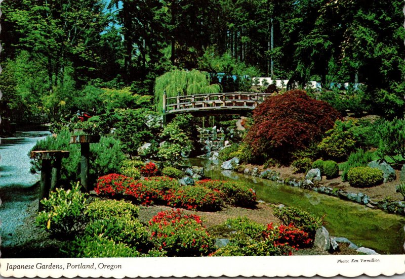 Oregon Portland Japanese Gardens The Moon Bridge