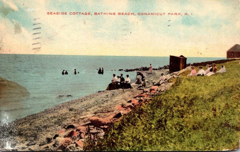 Rhode Island Conancut Bathing Beach Seaside Cottage 1912