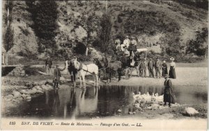 CPA vichy environs-route de malavaux-passage of a gue (1221406) 