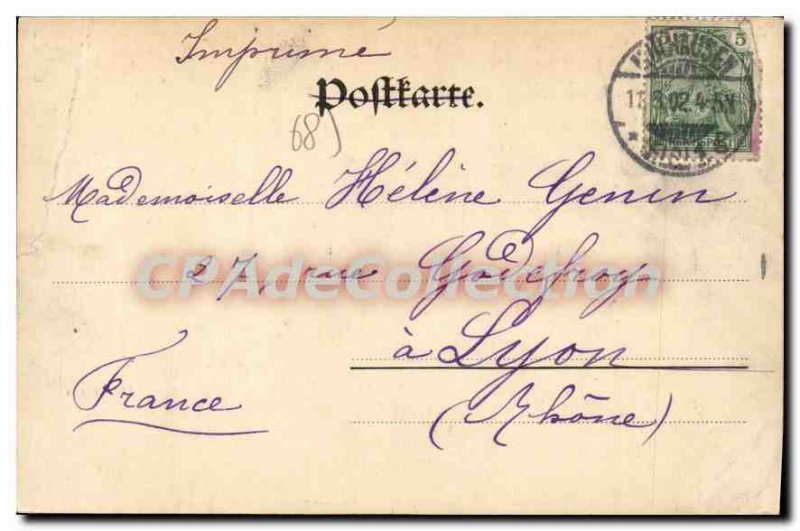 Old Postcard Remembrance Mulhouse panorama