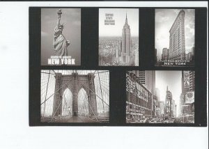 5 Modern Views, Flatiron, Brooklyn Bridge, 3 more New York, City ,  NY Postcard