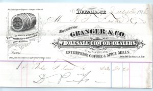 Buffalo NY Granger Double Anchor Whiskey Billhead New York