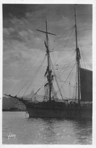 BR78231 ship bateaux real photo voilier a l ancre port de la joliette  france