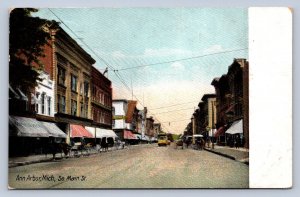 J94/ Ann Arbor Michigan Postcard c1910 South Main Street Stores  372