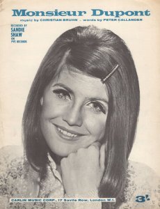 Sandie Shaw Monsieur Dupont Vintage Sheet Music